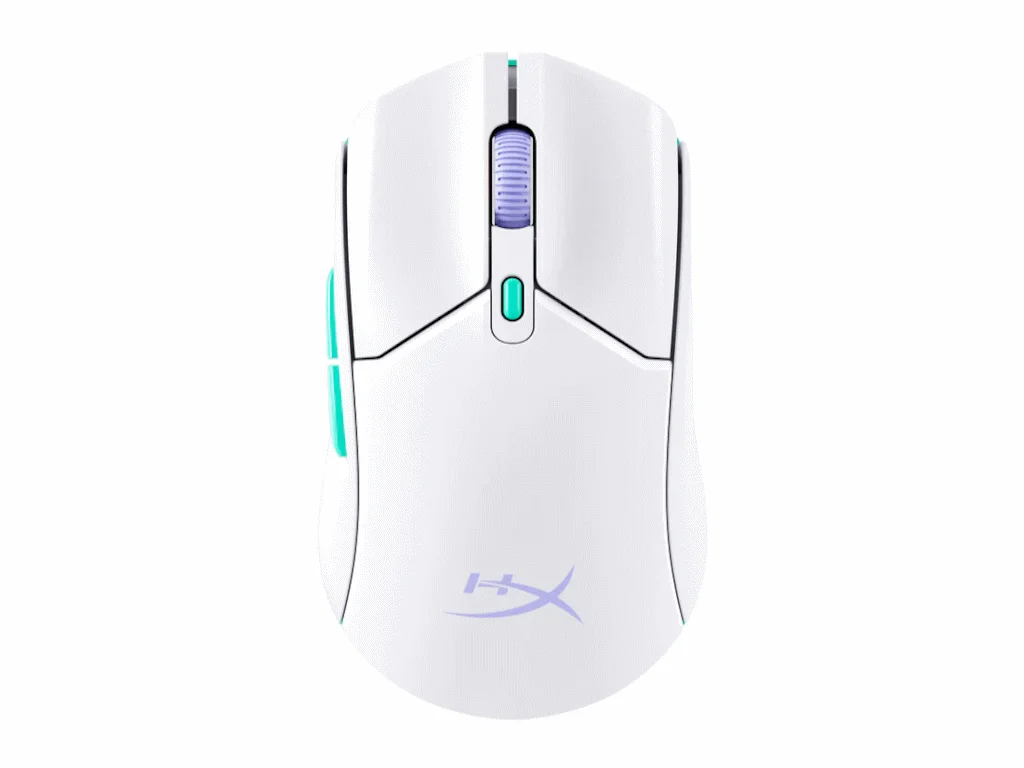 HyperX Pulsefire Haste 2 Core Wireless/100hr/White/AAA/300 IPS/Up to 12000 DPI/Low-friction skates