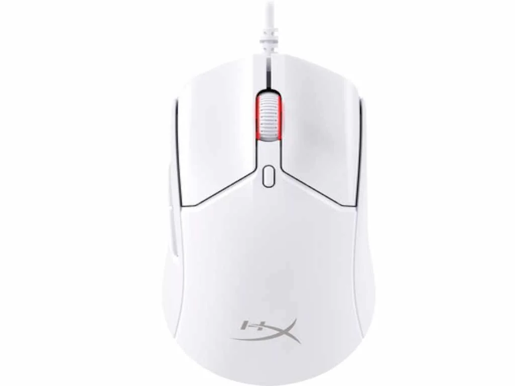 HyperX Pulsefire Haste 2 Wired Gaming Mouse/650 IPS/Up to 26000 DPI/RGB/White/Low-friction skates