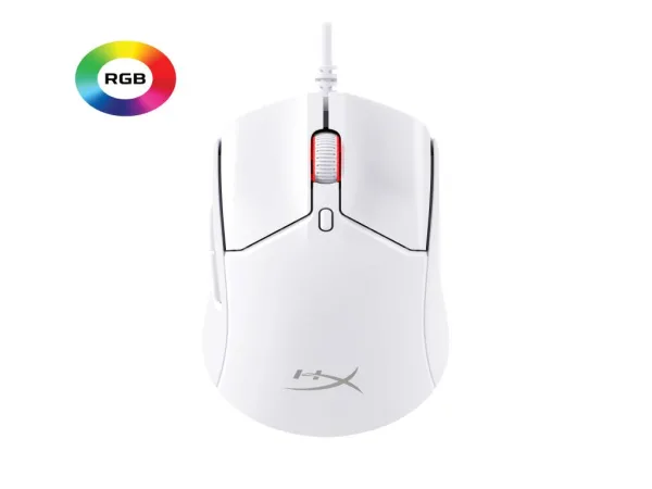 HyperX Pulsefire Haste 2 Wired Gaming Mouse/650 IPS/Up to 26000 DPI/RGB/White/Low-friction skates