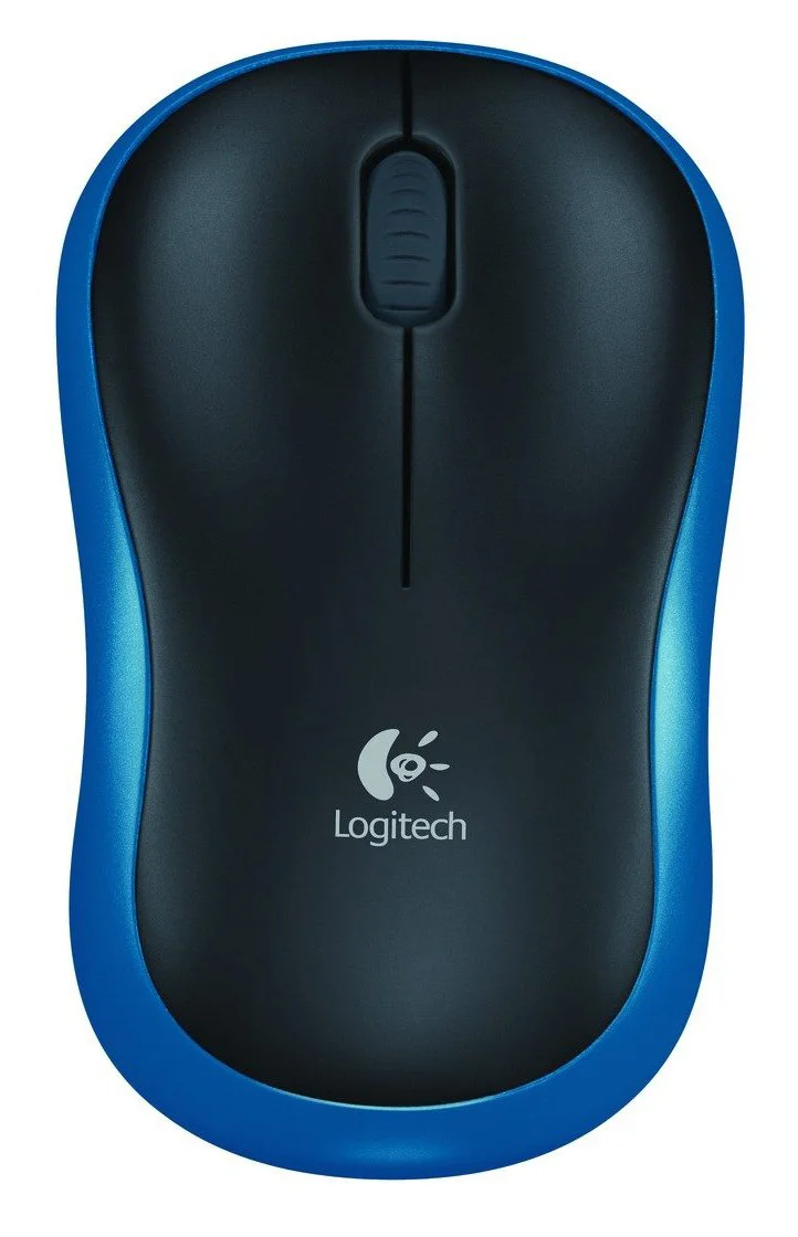 LOGITECH M185 Compact Wireless Mouse, 2.4 Ghz, 1000 dpi, 1 x AA Battery, 10 m, Blue