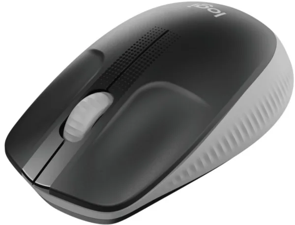 LOGITECH M190 Grey Wireless Mouse, Full Size Curve Design, 18-month battery life (AA battery)