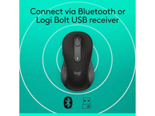 LOGITECH Signature M650 Wireless Mouse for Business, 400-4000 DPI, Bluetooth, 10m, 1x AA battery