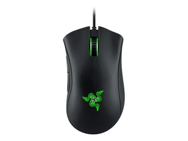 RAZER DeathAdder Essential Gaming Mouse with 6400 DPI optical sensor, 220 ips, Green Lighting