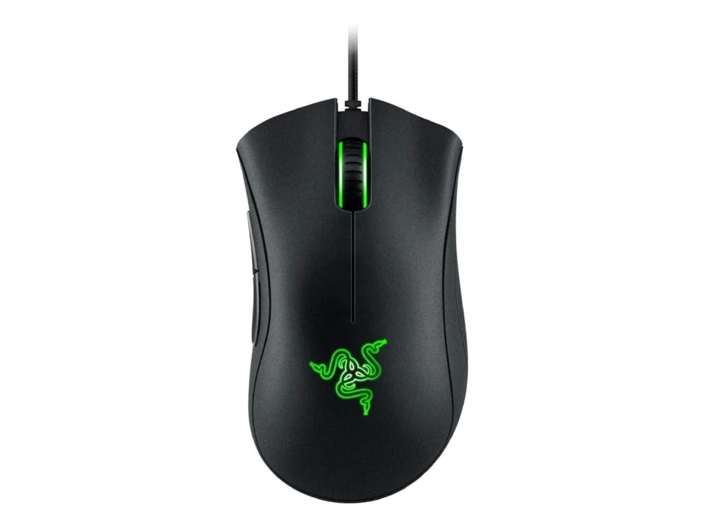 RAZER DeathAdder Essential Gaming Mouse with 6400 DPI optical sensor, 220 ips, Green Lighting