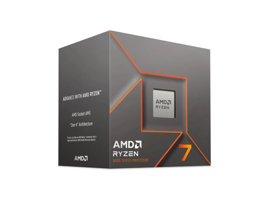AMD Ryzen 7 8700F, 4.1GHz/5.0GHz Max, 8C/16T, AM5, 16MB L3 cache, Wraith Stealth, Graphics Required