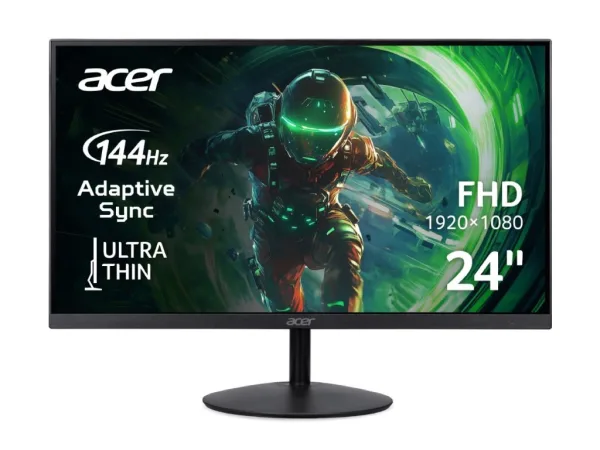 ACER LED IPS Gaming Monitor SA242YP1bip, 23.8", Full HD 1920x1080, 144Hz, 1ms, HDMI/DP