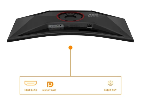 AOC Gaming Curved Monitor CU34G4, 34", WQHD 3440x1440, 180Hz, 1 ms, HDMI*2/DP, HAS/Swivel/Tilt