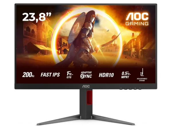 AOC Gaming IPS Monitor 24G4HA, 23.8", Full HD, 200Hz, 0.5 ms, 1000:1, HDMI*2/DP, HAS/PIVOT, 2W x 2
