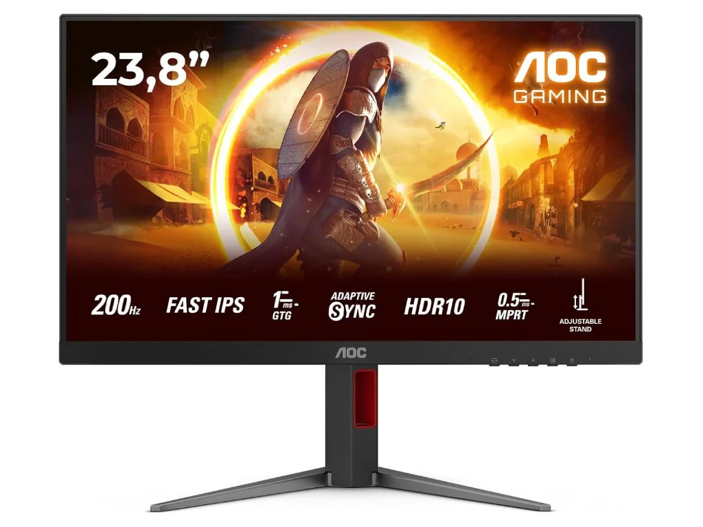 AOC Gaming IPS Monitor 24G4HA, 23.8", Full HD, 200Hz, 0.5 ms, 1000:1, HDMI*2/DP, HAS/PIVOT, 2W x 2