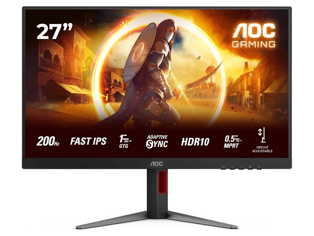 AOC Gaming IPS Monitor 27G4HA, 27", Full HD, 200Hz, 0.5 ms, 1000:1, HDMI*2/DP, HAS/PIVOT, 2W x 2