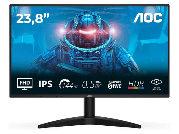 AOC IPS Gaming Monitor 24B36X, 23.8", Full HD 1920x1080, 144Hz, 0.5 ms, 1500:1, HDMI/DP