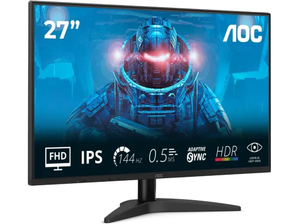 AOC IPS Gaming Monitor 27B36X, 27", Full HD 1920x1080, 144 Hz, 0.5 ms, 1500:1, HDR 10, HDMI/DP