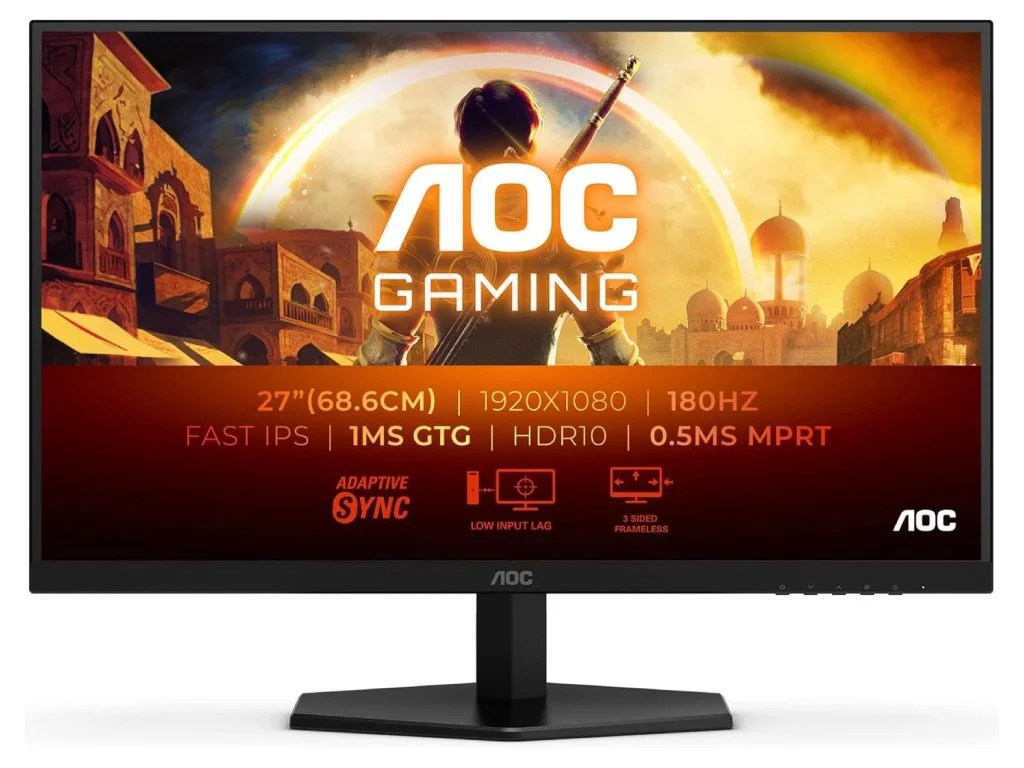 AOC IPS Gaming Monitor 27G42E, 27", Full HD 1920x1080, 180Hz, 1 ms, 1000:1, HDMI/DP