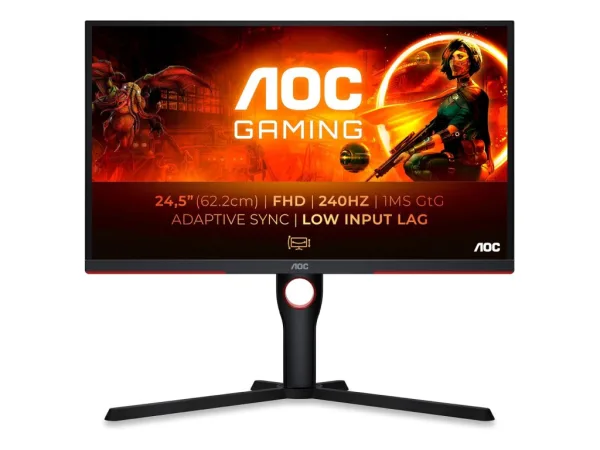 AOC LED Gaming Monitor 25G3ZM, 24.5", Full HD, 240Hz, 0.5 ms, HDMI*2/DP, HAS, Pivot,Swivel