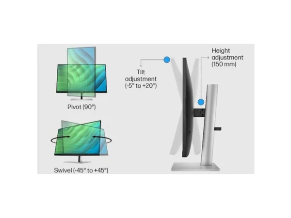 HP E27 G5 27" 75Hz FHD/IPS/DP/HDMI/HA//Tilt/Swivel/Pivot/Black