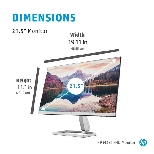 HP M22f 22" 75Hz FHD/HDMI/IPS/VGA/Tilt/Silver