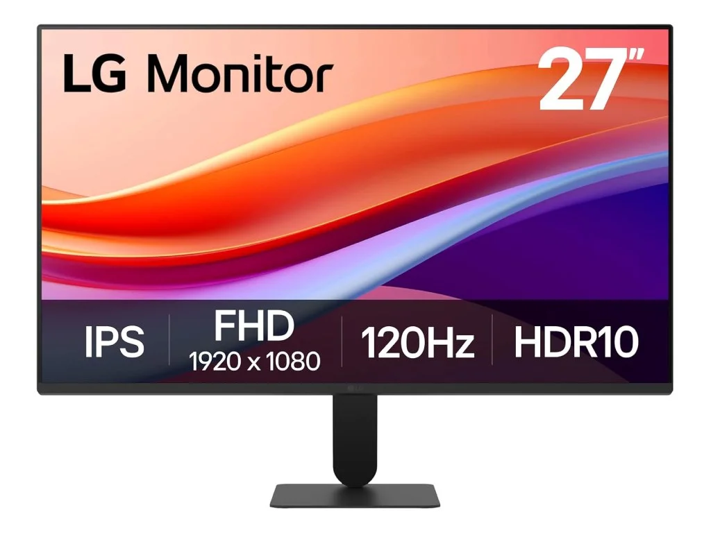 LG LED IPS Monitor 27U41YA-B, 27", Full HD 1920 x 1080, 120Hz, 1500:1, 1 ms, HDMI/VGA, HDR10