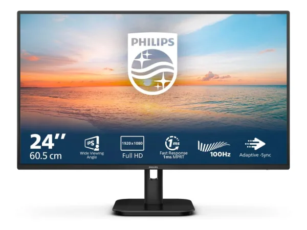PHILIPS LED IPS Monitor 24E1N1100A, 23.8",1920x1080, 100Hz, 1300:1, 1 ms, VGA/HDMI, Zvučnici 2W x 2