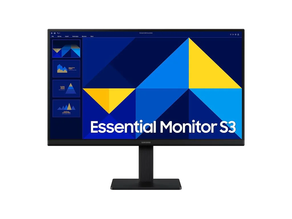 SAMSUNG Essential IPS Monitor S3, 27", FHD 1920 x 1080, 100Hz, 5 ms, 1000:1,VGA/HDMI, 100 x 100 VESA