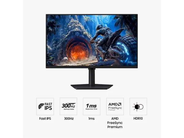 SAMSUNG Odyssey Gaming IPS Monitor G4 G40H, 27", Full HD, 300Hz, 1ms, HDMI/DP, HAS/PIVOT/SWIVEL/TILT