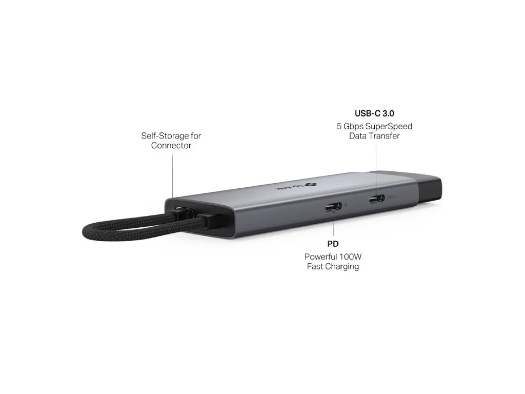 TP-LINK UH5020C USB Type-C 5 in 1 Hub 100W Power Delivery, HDMI 4K@60Hz, USB 3.0*2, USB-C