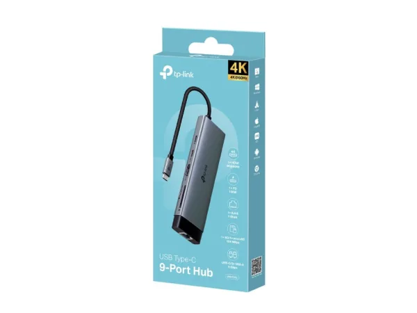 TP-LINK UH9120C USB Type-C 9 in 1 Hub 100W, 4K 60Hz HDMI, SD & microSD UHS-I,Gbps ethernet,3*USB 3.0