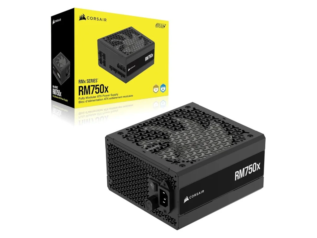 CORSAIR RMx Series RM750x 750W Fully Modular Power Supply, GOLD, ATX 3.1, PCIe 5.1, 140mm Fan