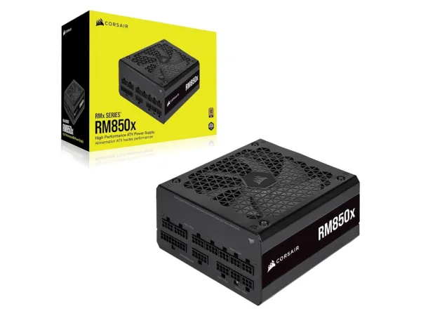 CORSAIR RMx Series RM850x 850W Fully Modular Power Supply, GOLD, ATX 3.1, PCIe 5.1, 140mm Fan