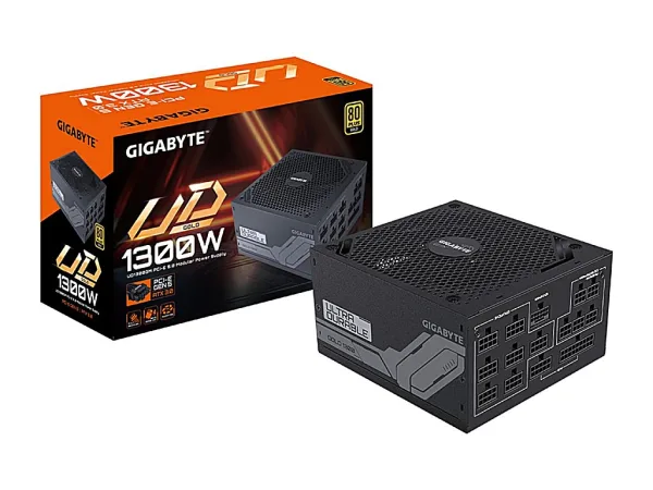 GIGABYTE GP-UD1300GM PG5 1300W Power Supply, 80 PLUS Gold certified, Modular, ATX 3.0, PCIe Gen 5.0