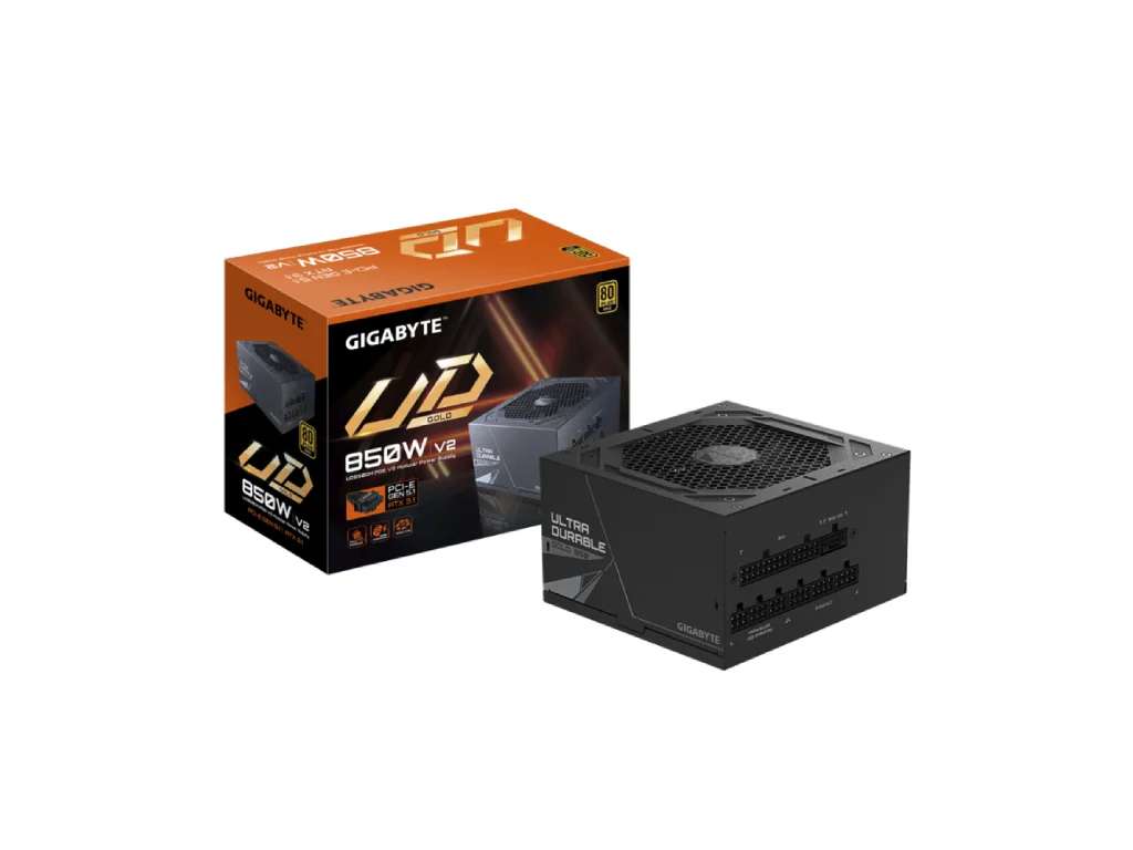 GIGABYTE GP-UD850GM PG5 V2 850W Power Supply, 80 PLUS Gold, Modular, PCIe Gen 5.1, ATX 3.1