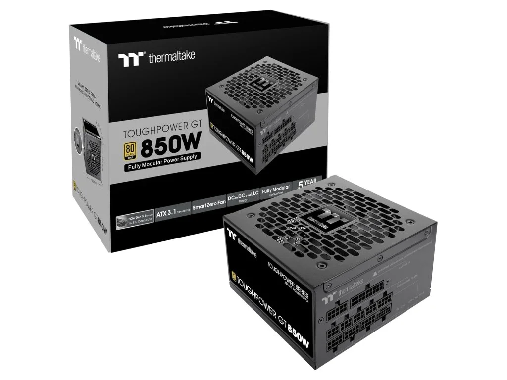THERMALTAKE PSU Toughpower GT 850W 80 PLUS GOLD, ATX 3.1, fully modular, PCIe 12V-2x6 (12+4 pin)