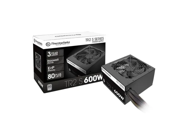 THERMALTAKE PSU TR2 S 600W, Ultra Quiet 120mm Fan, 80 PLUS, ATX, Active PFC, PCI-E 6+2pin x 2