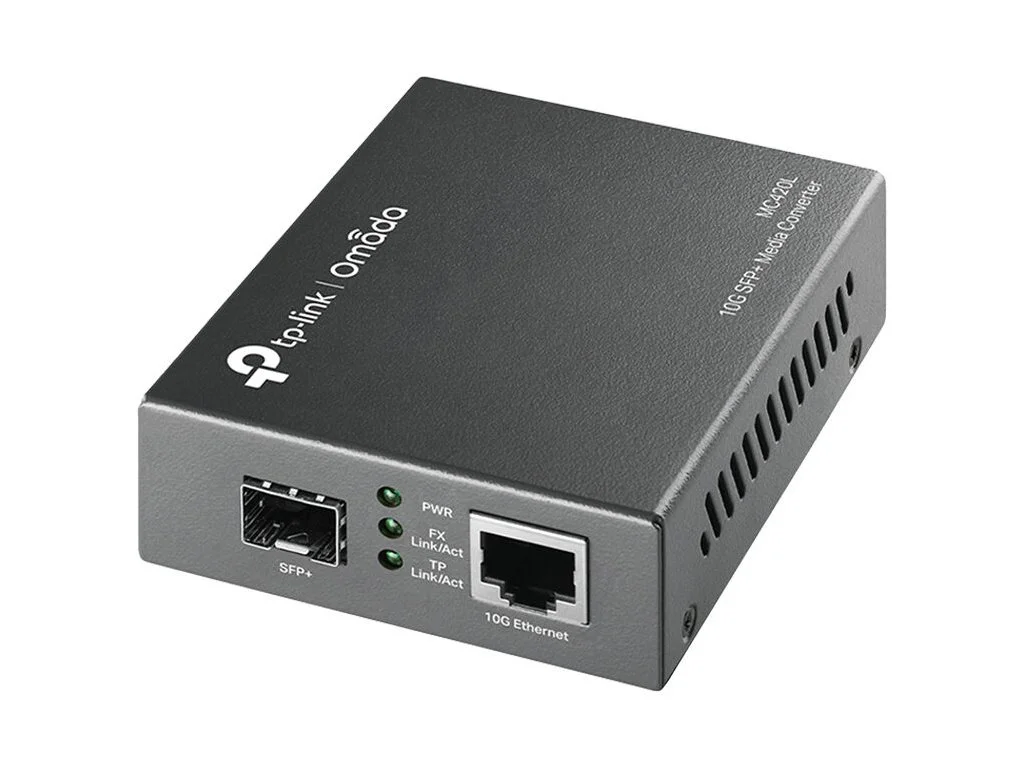 TP-LINK MC420L Omada 10G Multi-Gigabit SFP Media Converter, 1 1G/2.5G/5G/10Gbps RJ45 port, 1x SFP