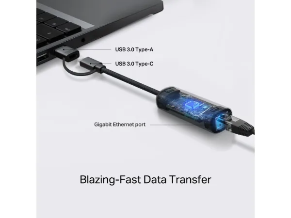 TP-LINK UE310C USB Type-C/Type-A to RJ45 Gigabit Ethernet Network Adapter