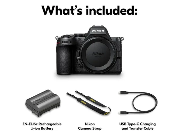 NIKON Z5 II Mirrorless Camera Body, 4K/60p, Full Frame 24.5 MP BSI-CMOS, 3.2" LCD