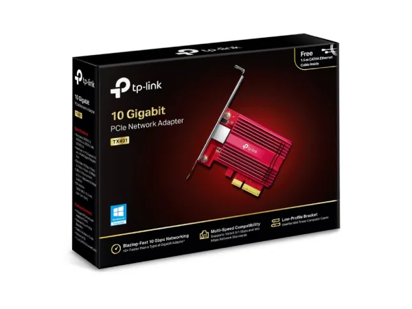 TP-LINK TX401 10 Gigabit PCI Express Network Adapter, Standard/Low-Profile Brackets