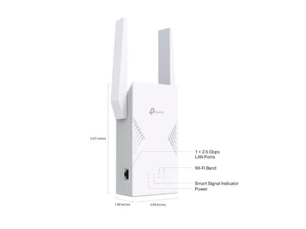 TP-LINK RE235BE BE3600 Dual-Band Wi-Fi 7 Range Extender, EasyMesh-Compatible, 1 2.5 Gbps LAN port