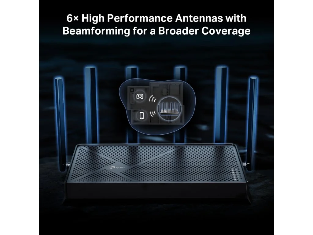 TP-LINK ARCHER BE400 , BE6500 Dual-Band Wi-Fi 7 Router, 2.5 Gbps LAN, 3 1 Gbps LAN, USB 3.0