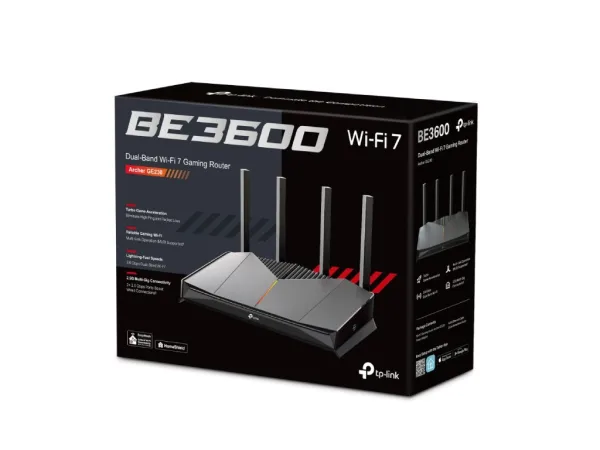 TP-LINK ARCHER GE230 BE3600 Dual-Band Wi-Fi 7 Gaming Router, 2x 2.5G Ports, 3x Gb LAN, USB 3.0