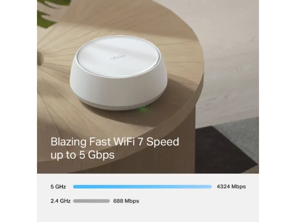 TP-LINK Deco BE25(3-pack) BE5000 Whole Home Mesh WiFi 7 System, 2 2.5 Gbps ports