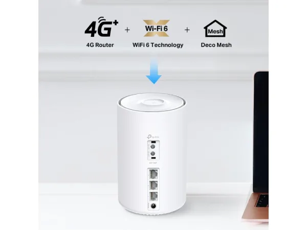 TP-LINK DECO X10-4G(1-PACK) 4G+ AX1500 Whole Home Mesh WiFi 6, 3 Gigabit Ethernet Ports