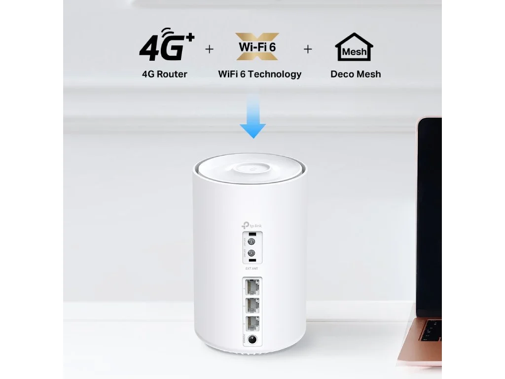 TP-LINK DECO X10-4G(1-PACK) 4G+ AX1500 Whole Home Mesh WiFi 6, 3 Gigabit Ethernet Ports