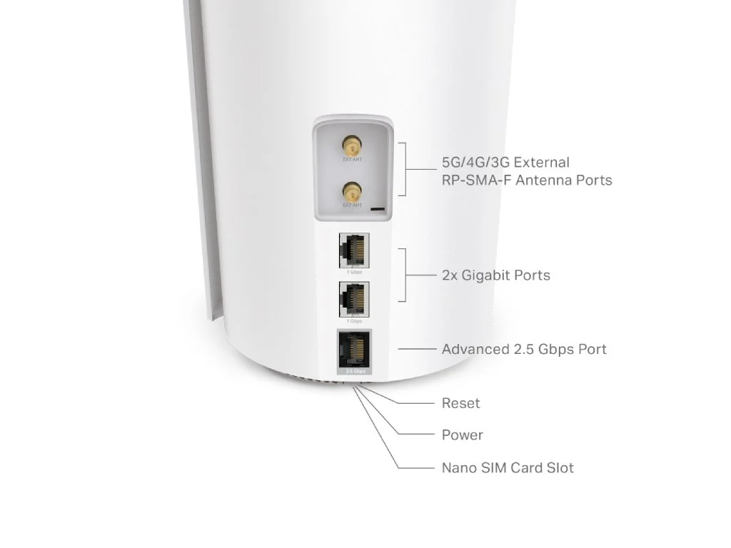 TP-LINK Deco X50-5G(1-pack) 5G AX3000 Whole Home Mesh WiFi 6 Gateway,Nano SIM card slot,Up to 230 m2