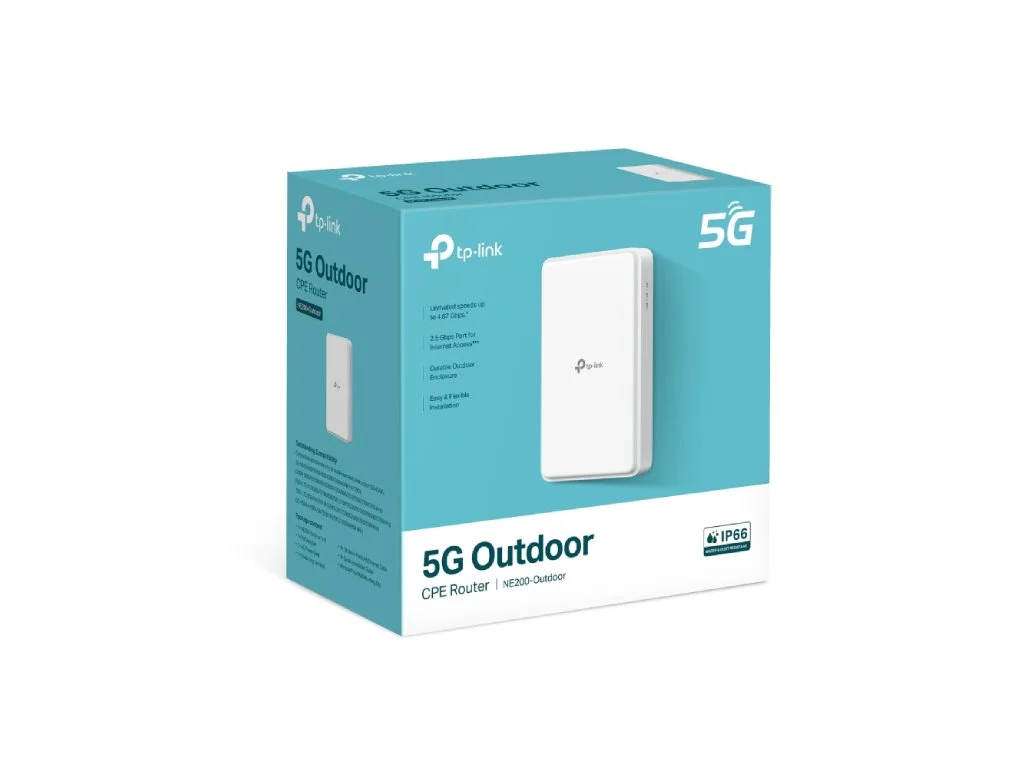 TP-LINK NE200-Outdoor 5G Outdoor Router, 2.5GE Port, IP66, PoE Power Supply,5G speed up to 4.67 Gbps