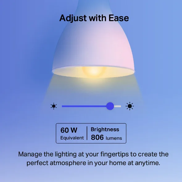 TP-LINK TAPO L530E(2-PACK) Smart Wi-Fi Light Bulb, Multicolor, 60-watt equivalent