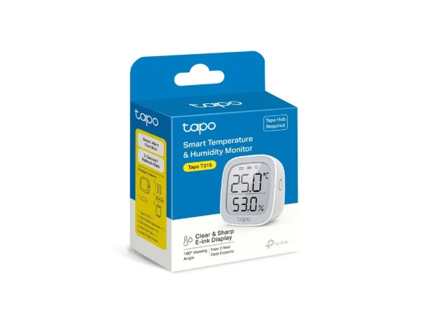 TP-LINK TAPO T315 Smart Temperature & Humidity Monitor, Real-Time Monitoring, 2.7" E-ink Display
