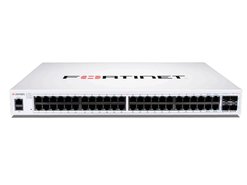 FortiSwitch 148F-FPOE 48x1Gbe/4xSFP+/740W PoE/Rack Layer 2+