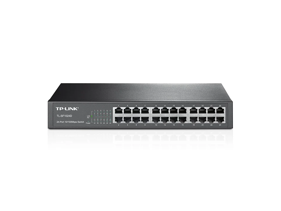 TP-LINK 24-Port 10/100Mbps Desktop/Rackmount Switch, TL-SF1024D, Standard 13-inch