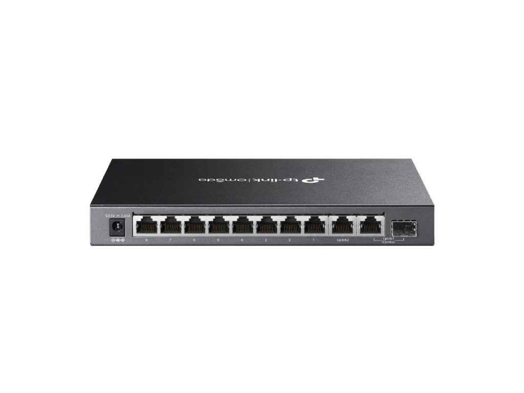 TP-LINK DS110GMP Omada 10-Port Gigabit Unmanaged Desktop Switch with 8-Port PoE+, 123W PoE budget