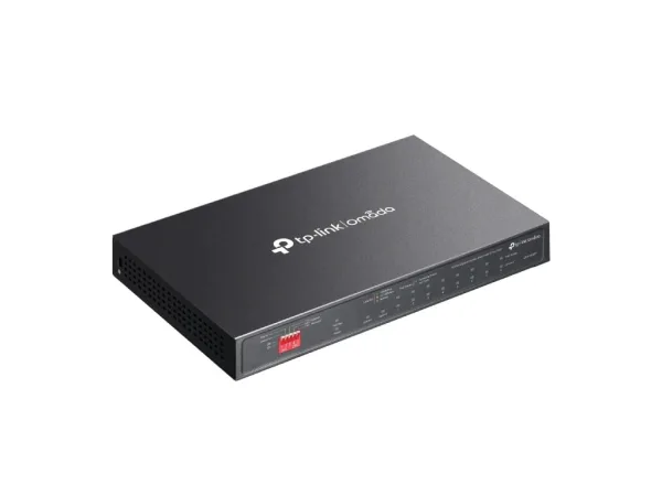 TP-LINK DS110GMP Omada 10-Port Gigabit Unmanaged Desktop Switch with 8-Port PoE+, 123W PoE budget